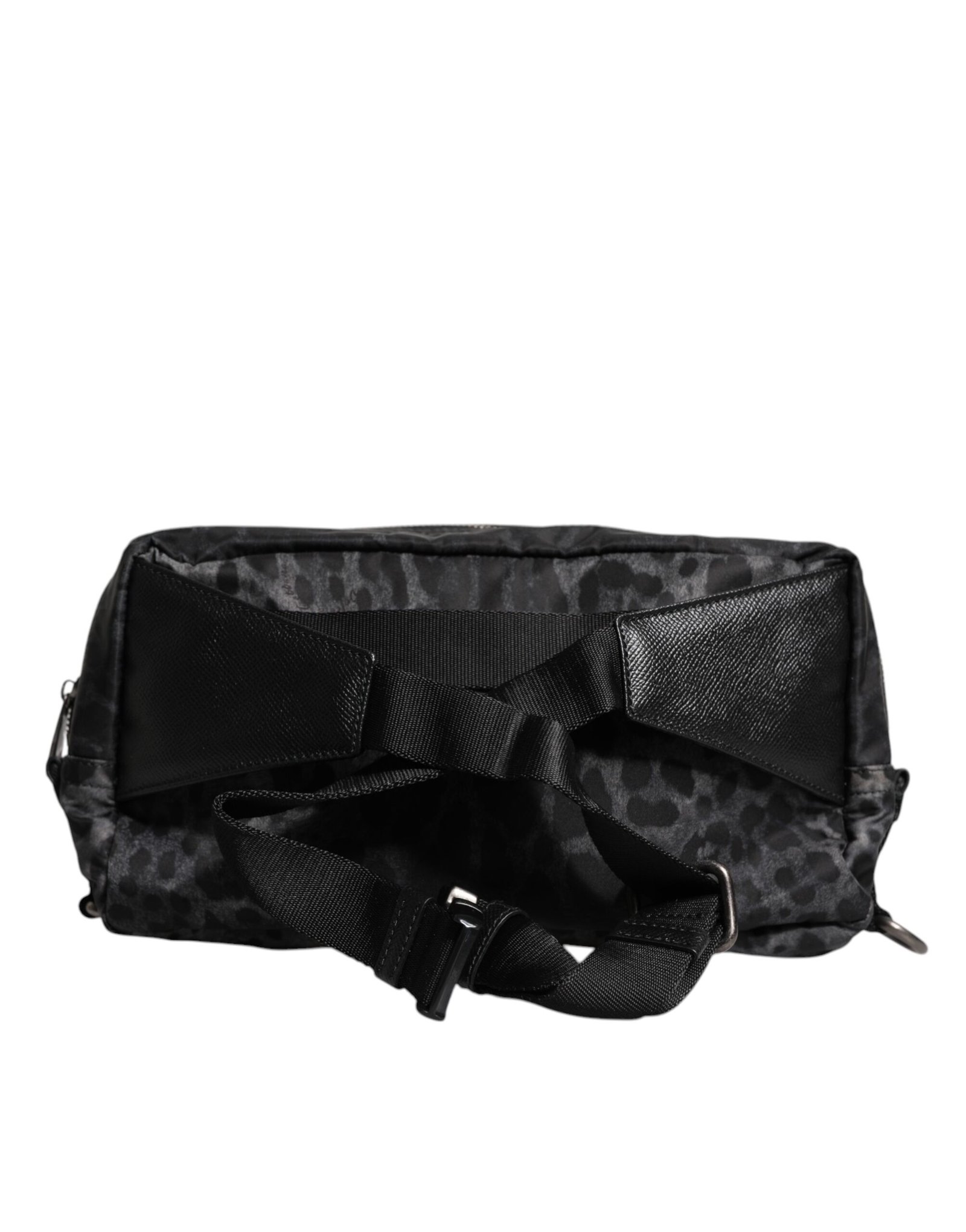 Dolce & Gabbana Black Gray Leopard DG Logo Belt Waist Fanny Pack Bag - Image 4