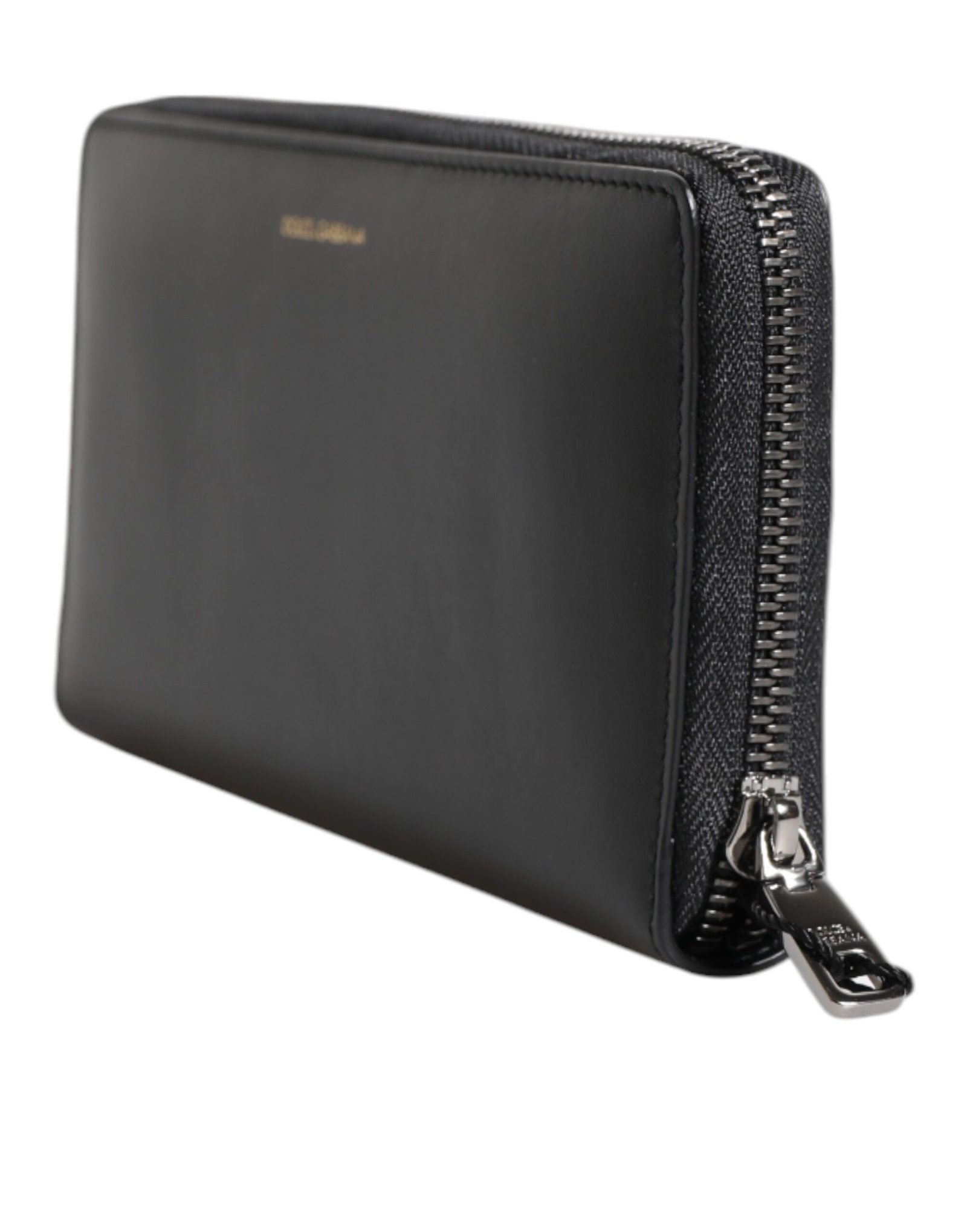 Dolce & Gabbana Black Blue Exotic Leather Embossed Continental Wallet - Image 3
