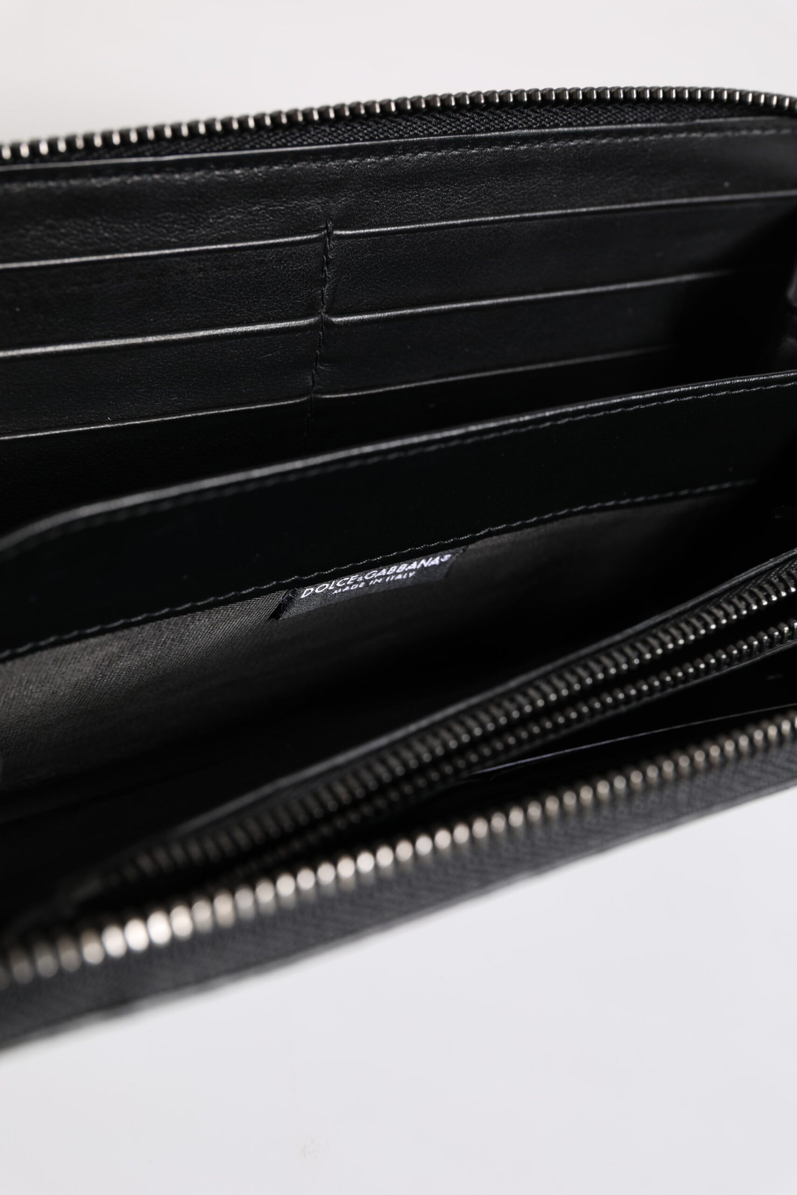 Dolce & Gabbana Black Blue Exotic Leather Embossed Continental Wallet - Image 7