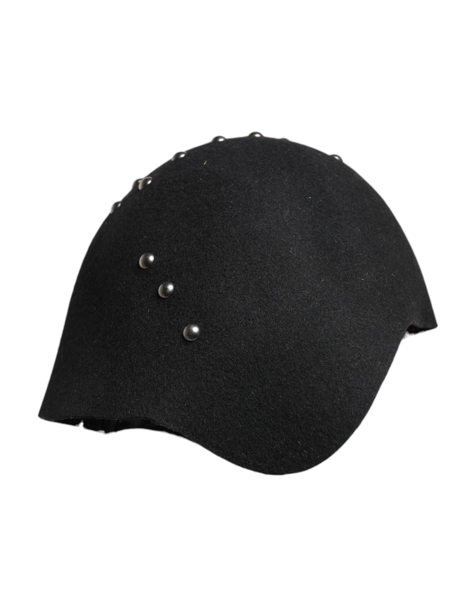 Dolce & Gabbana Black Wool Multicolor Embellished Cloche Hat - Image 4