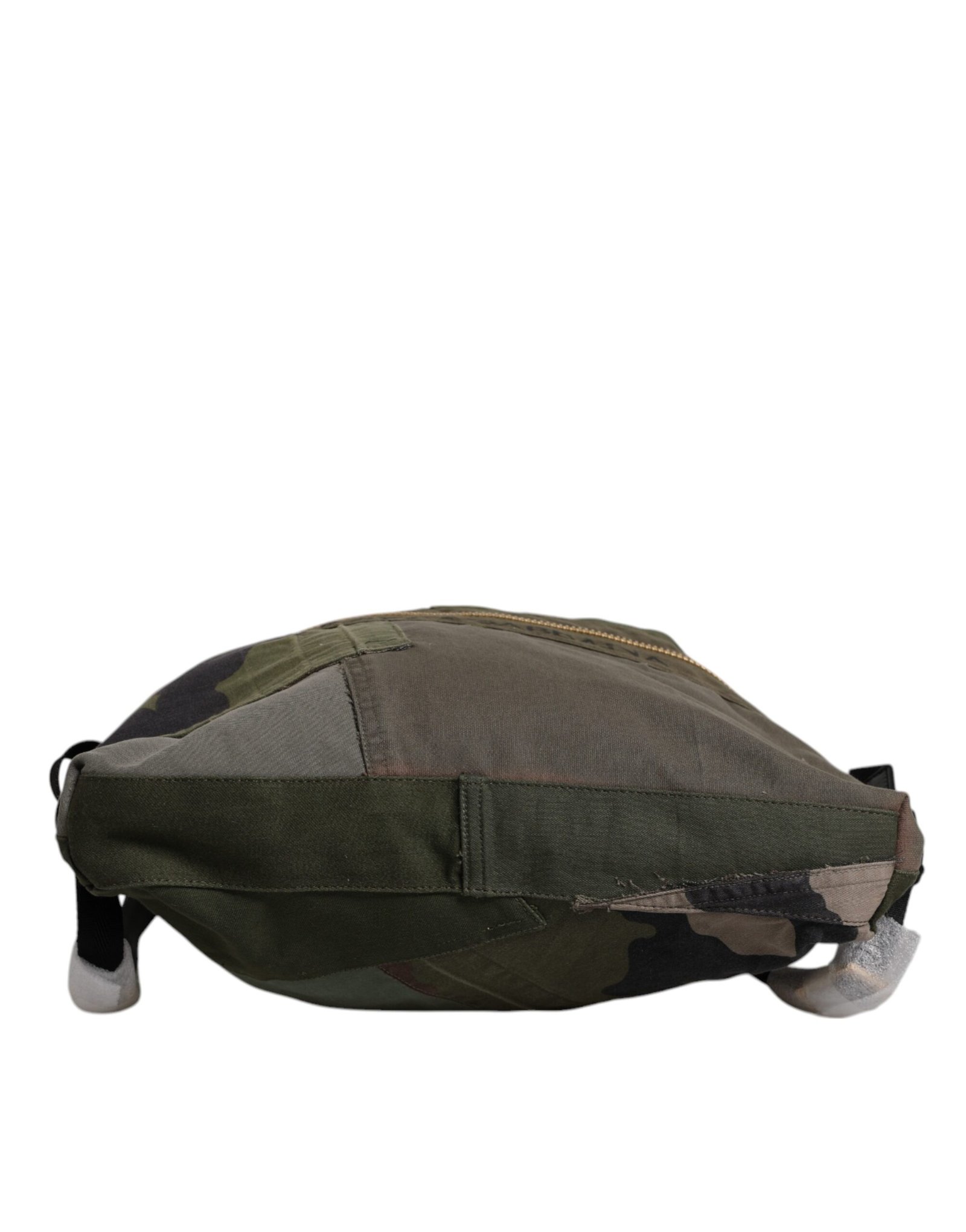 Dolce & Gabbana Military Green Patchwork Rucksack Backpack Bag - Image 2