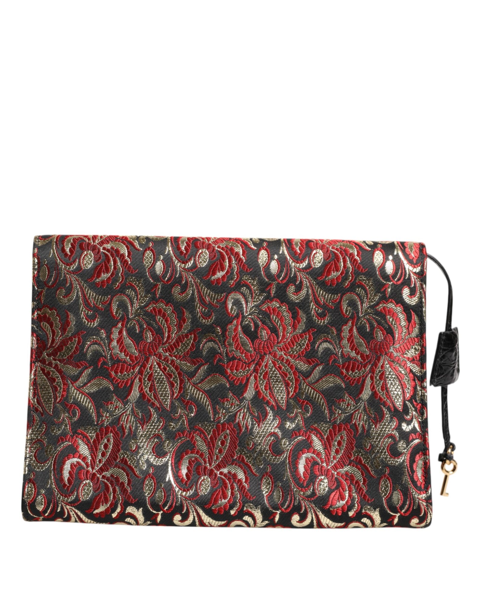 Dolce & Gabbana Multicolor Jacquard Floral Document Briefcase Bag - Image 4