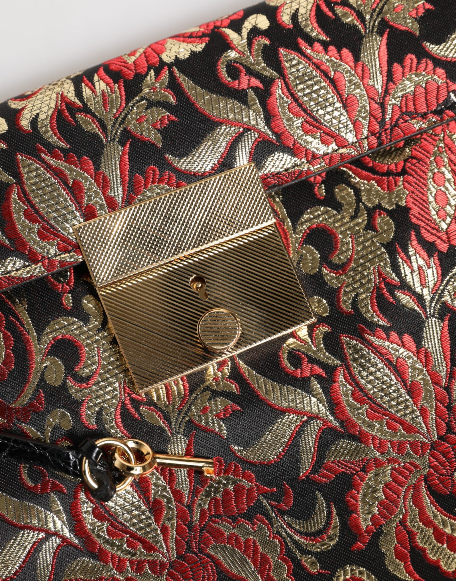 Dolce & Gabbana Multicolor Jacquard Floral Document Briefcase Bag - Image 6