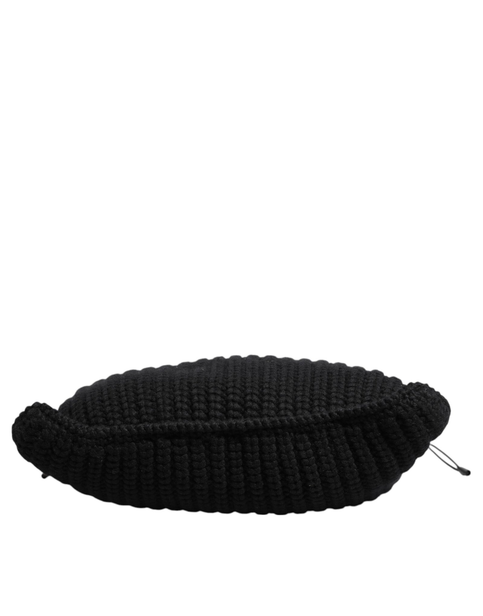 Dolce & Gabbana Black Cashmere Knitted Leather Shoulder Women Borse Bag - Image 5