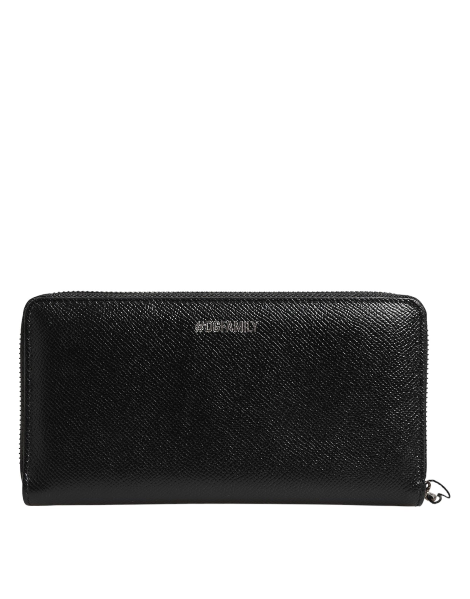 Dolce & Gabbana Black Leather #DGFAMILY Zipper Continental Mens Wallet - Image 4