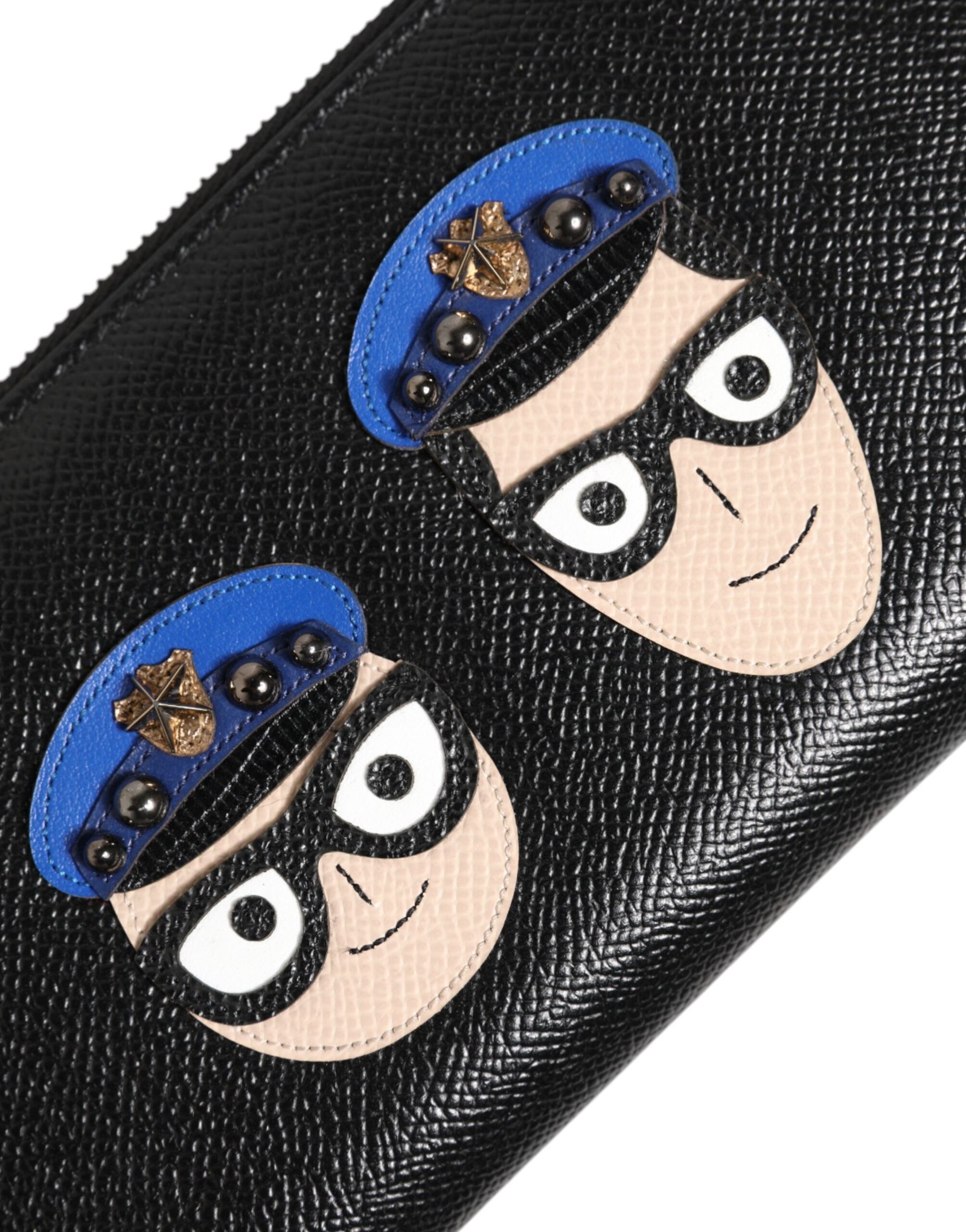 Dolce & Gabbana Black Leather #DGFAMILY Zipper Continental Mens Wallet - Image 6