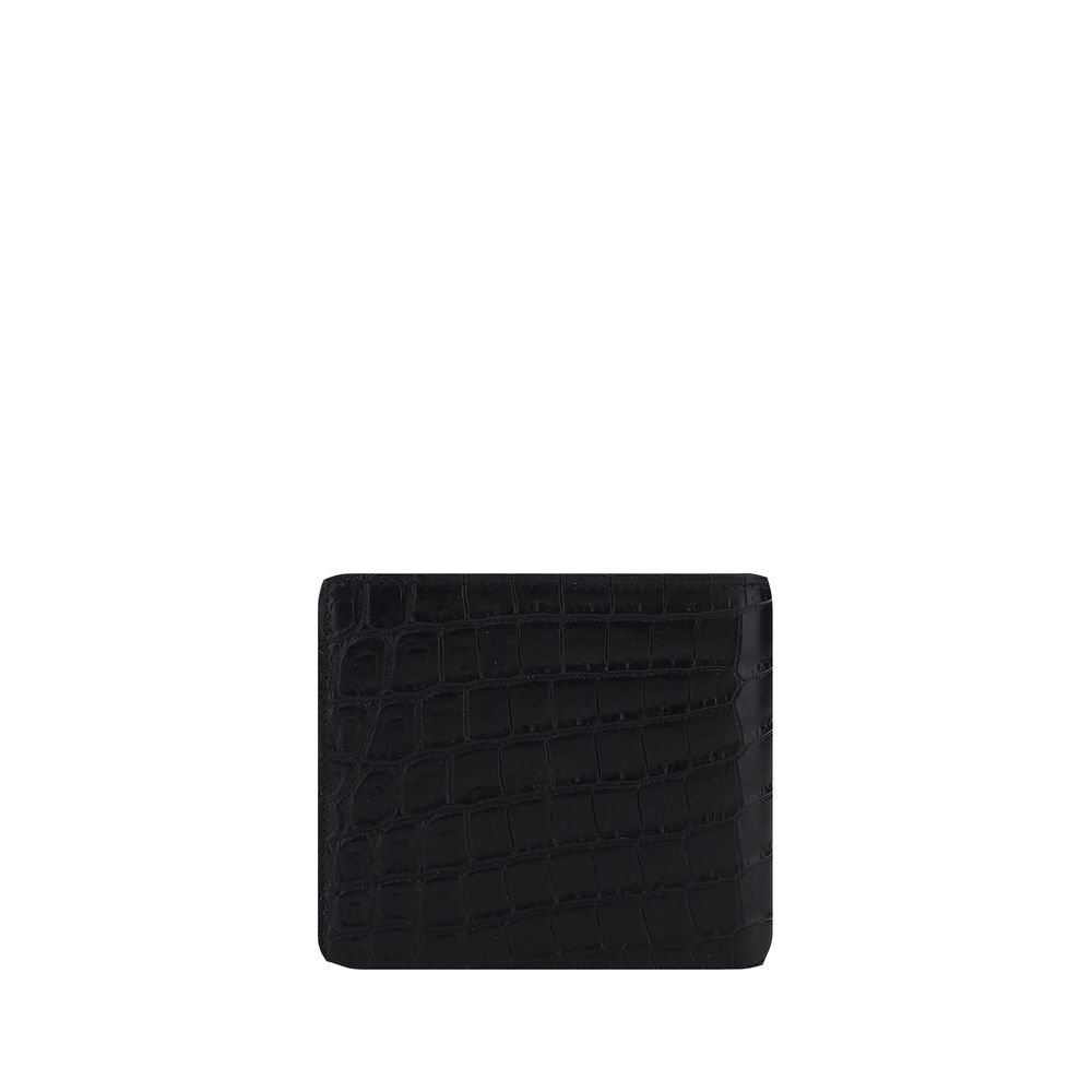 Saint Laurent Black Calf Leather Bos Taurus Wallet - Image 2