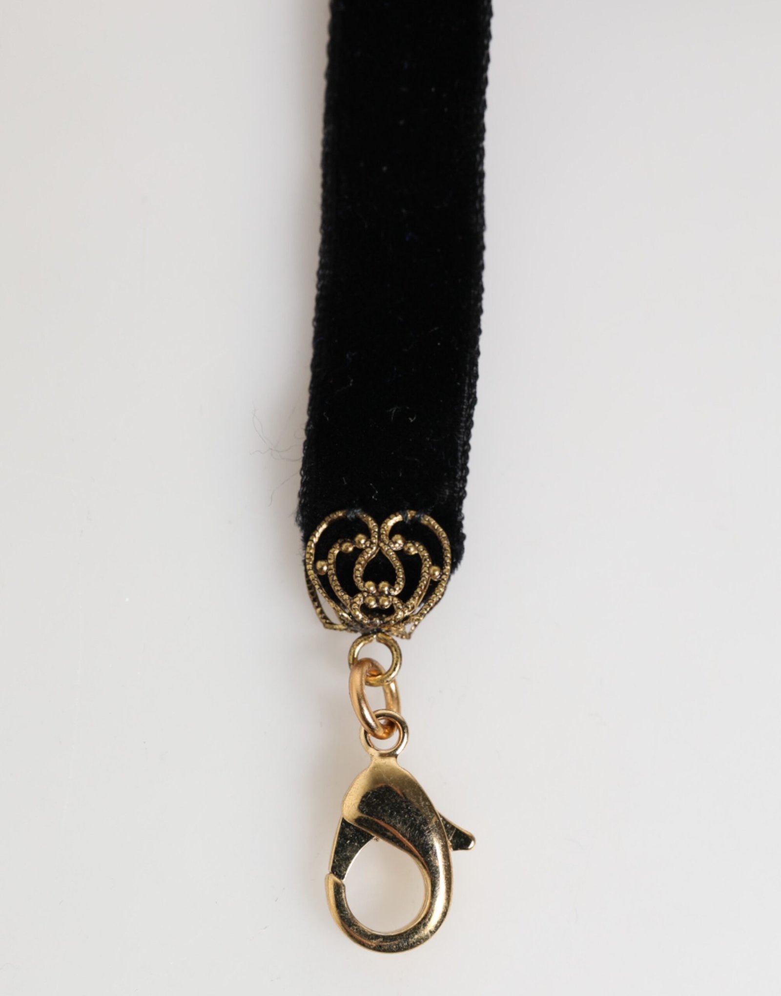 Dolce & Gabbana Blue Floral Appliqué Velvet Choker Crystal Beads Necklace - Image 4