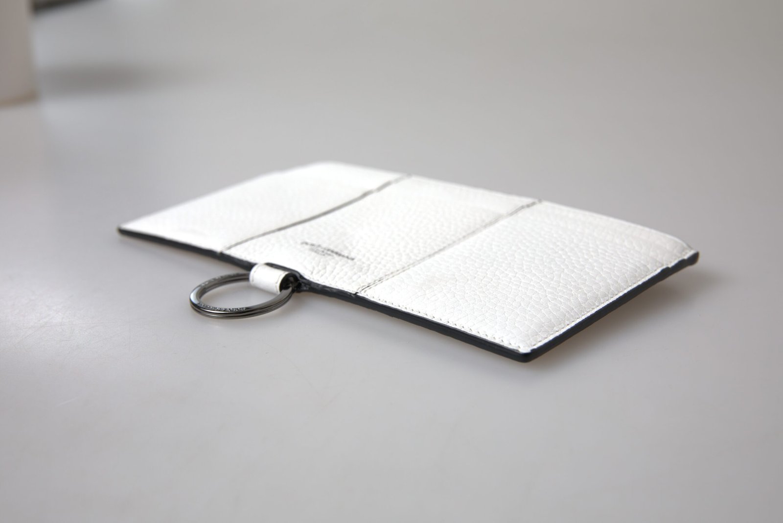 Dolce & Gabbana White Calfskin Leather Large Crossbody Card Holder Wallet - Image 5