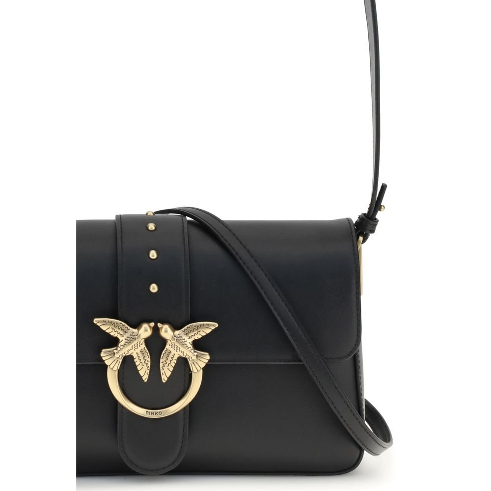 PINKO Black Leather Shoulder Bag - Image 4