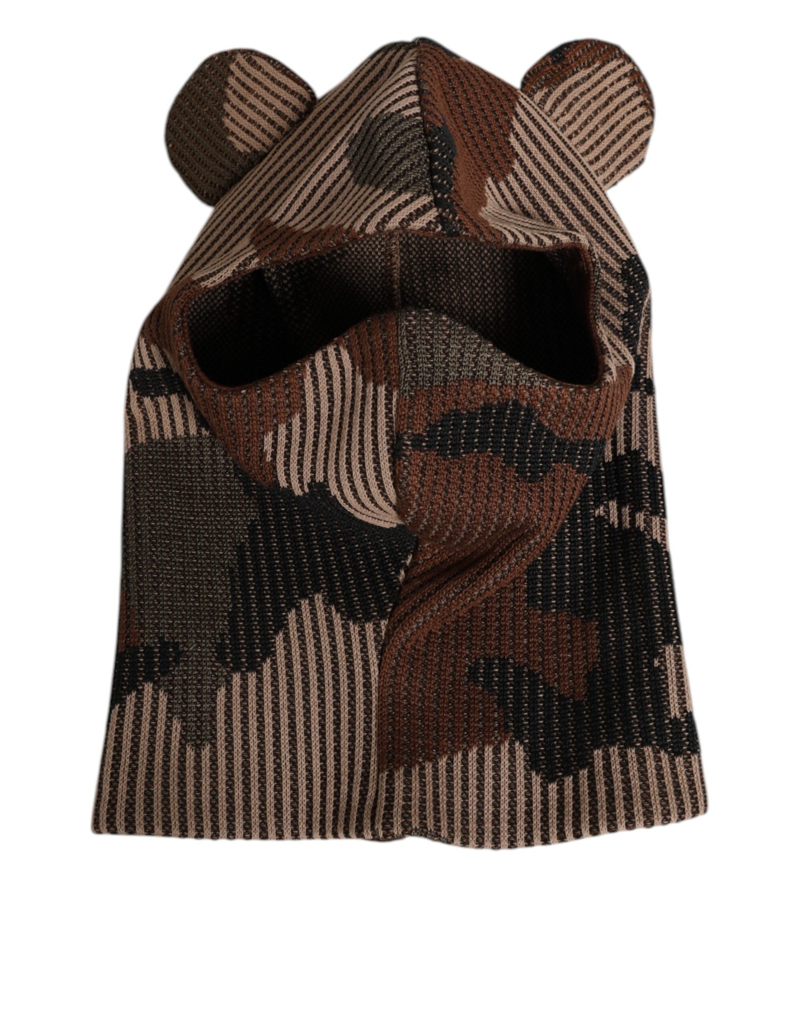 Dolce & Gabbana Multicolor Camouflage Balaclava Mask Men Cap One Size Hat - Image 3
