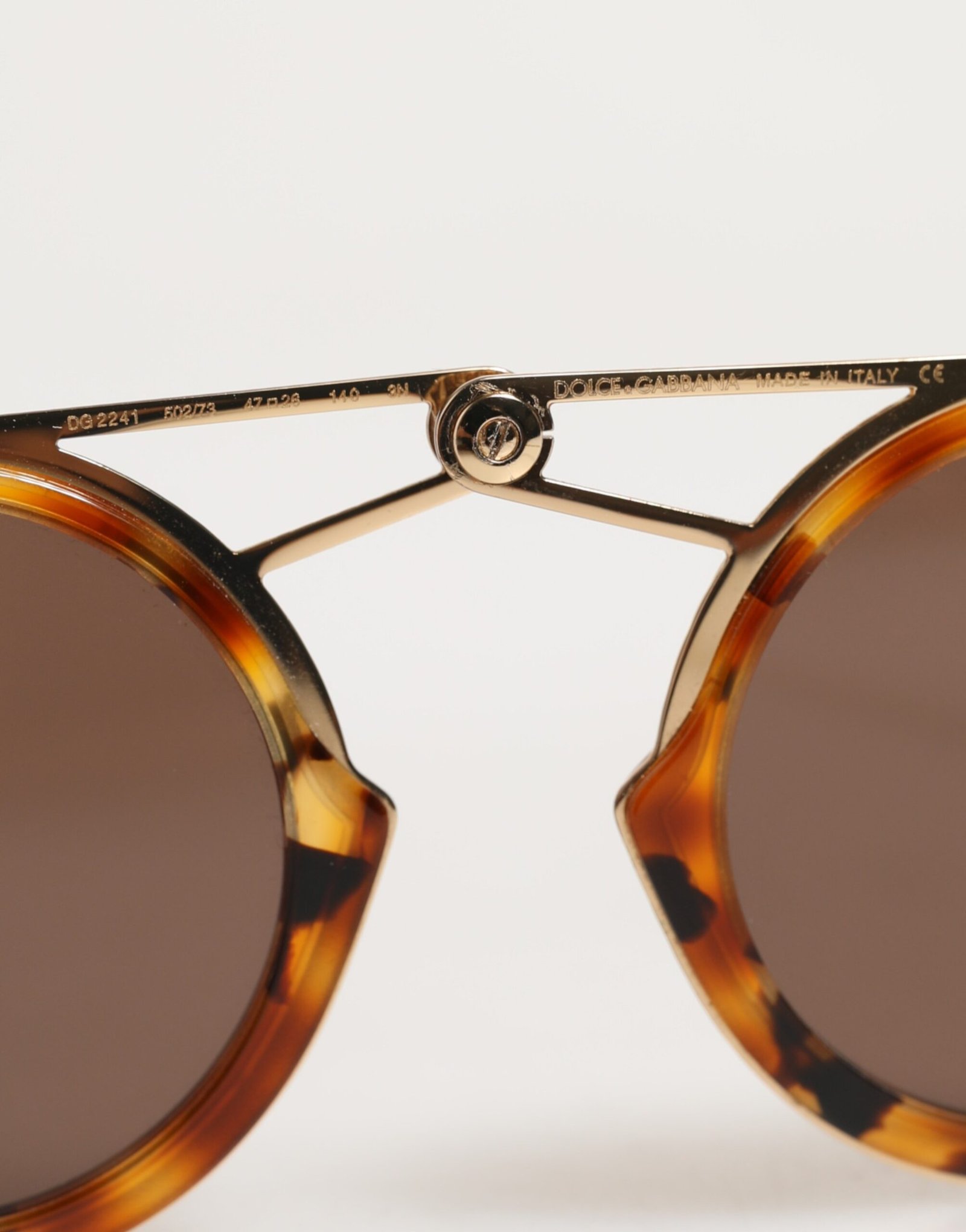 Dolce & Gabbana Gold Havana Frame DG Fatto A Mano Eyewea Sunglasses - Image 5