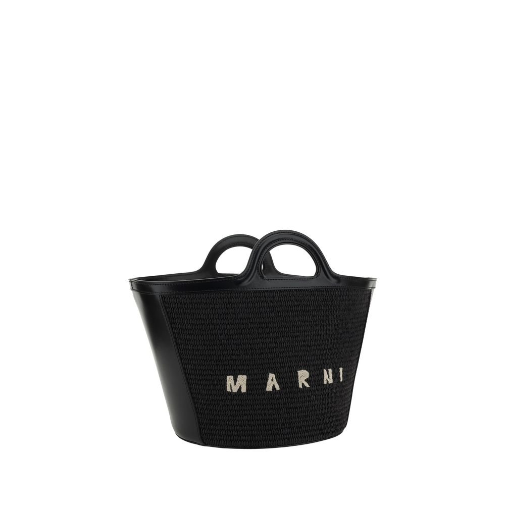 Marni Black Cotton Shoulder Bag - Image 2