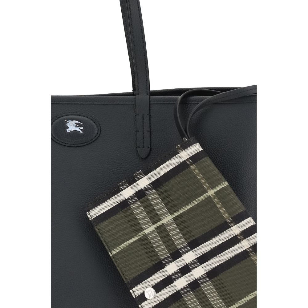 Burberry Black Calf Leather Bos Taurus Shoulder Bag - Image 4