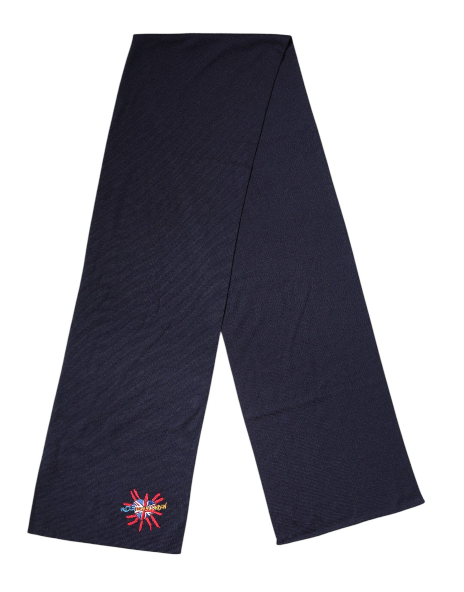 Dolce & Gabbana Blue Wool DG Loves London Neck Wrap Scarf - Image 2