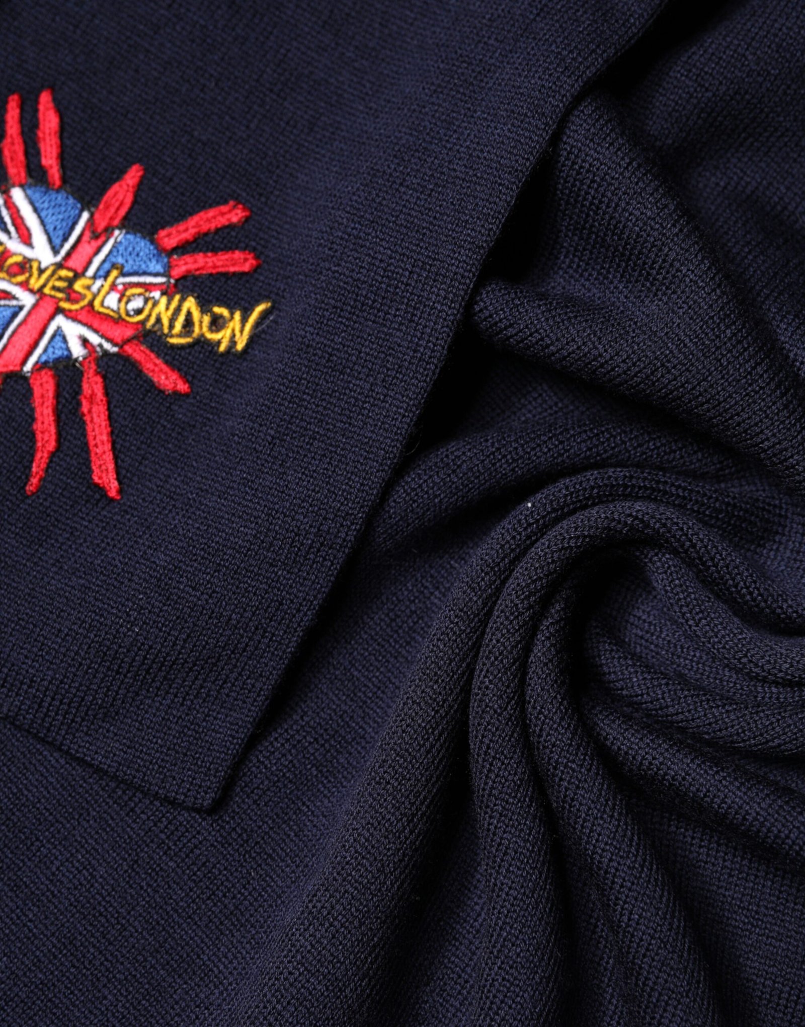 Dolce & Gabbana Blue Wool DG Loves London Neck Wrap Scarf - Image 4