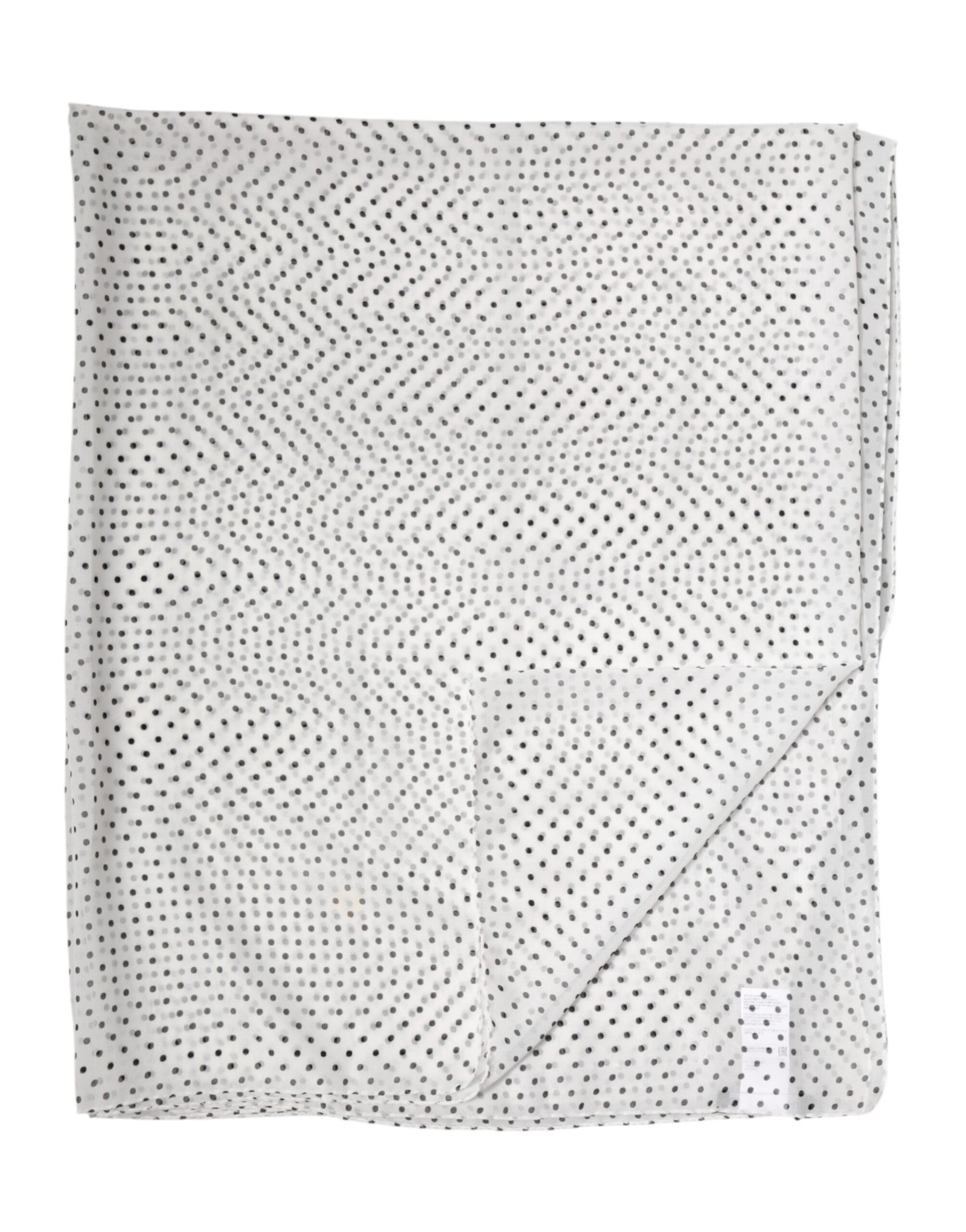 Dolce & Gabbana White Polka Dot Polyester Shawl Scarf - Image 3