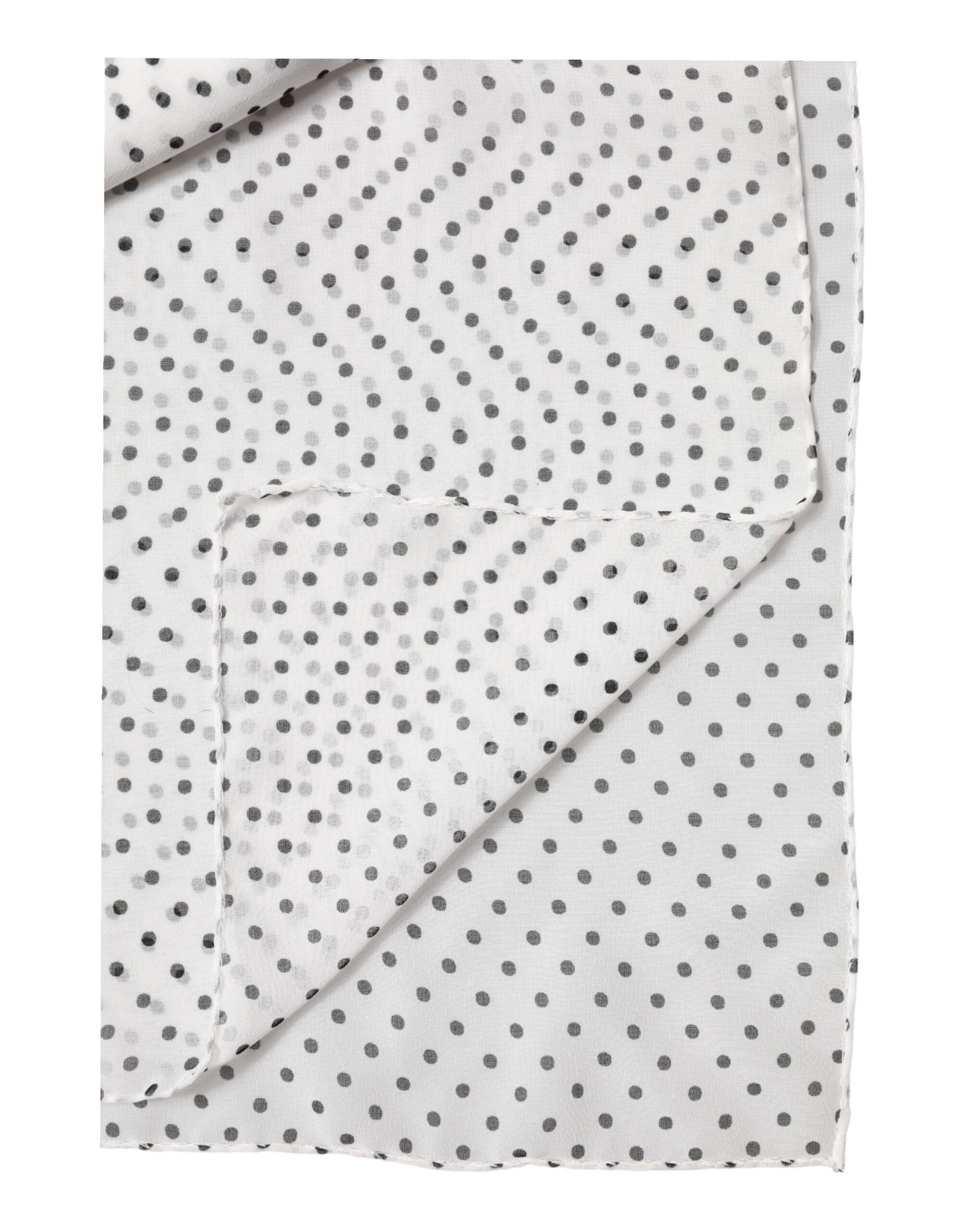 Dolce & Gabbana White Polka Dot Polyester Shawl Scarf - Image 4
