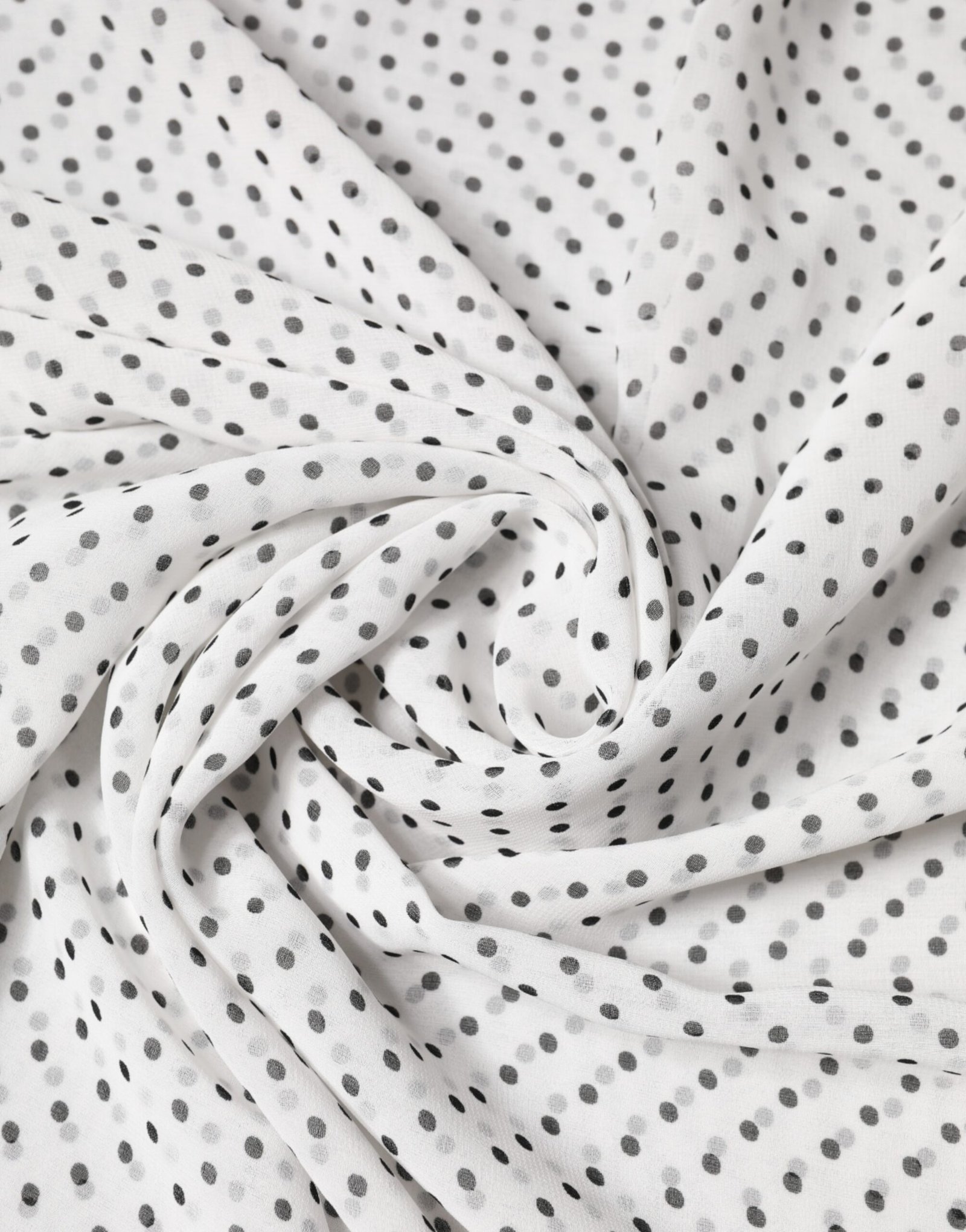 Dolce & Gabbana White Polka Dot Polyester Shawl Scarf - Image 5