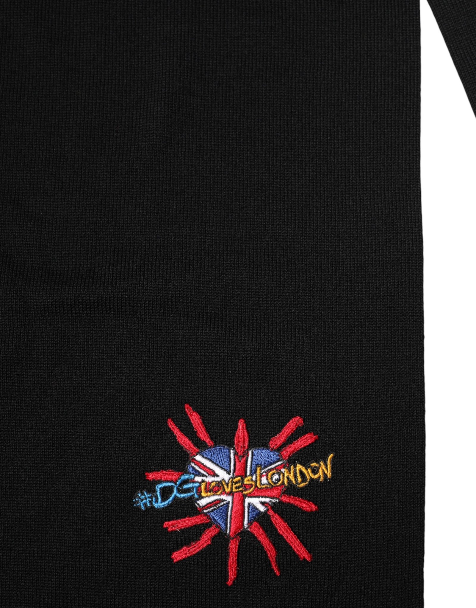 Dolce & Gabbana Blue Wool DG Loves London Neck Wrap Scarf - Image 3