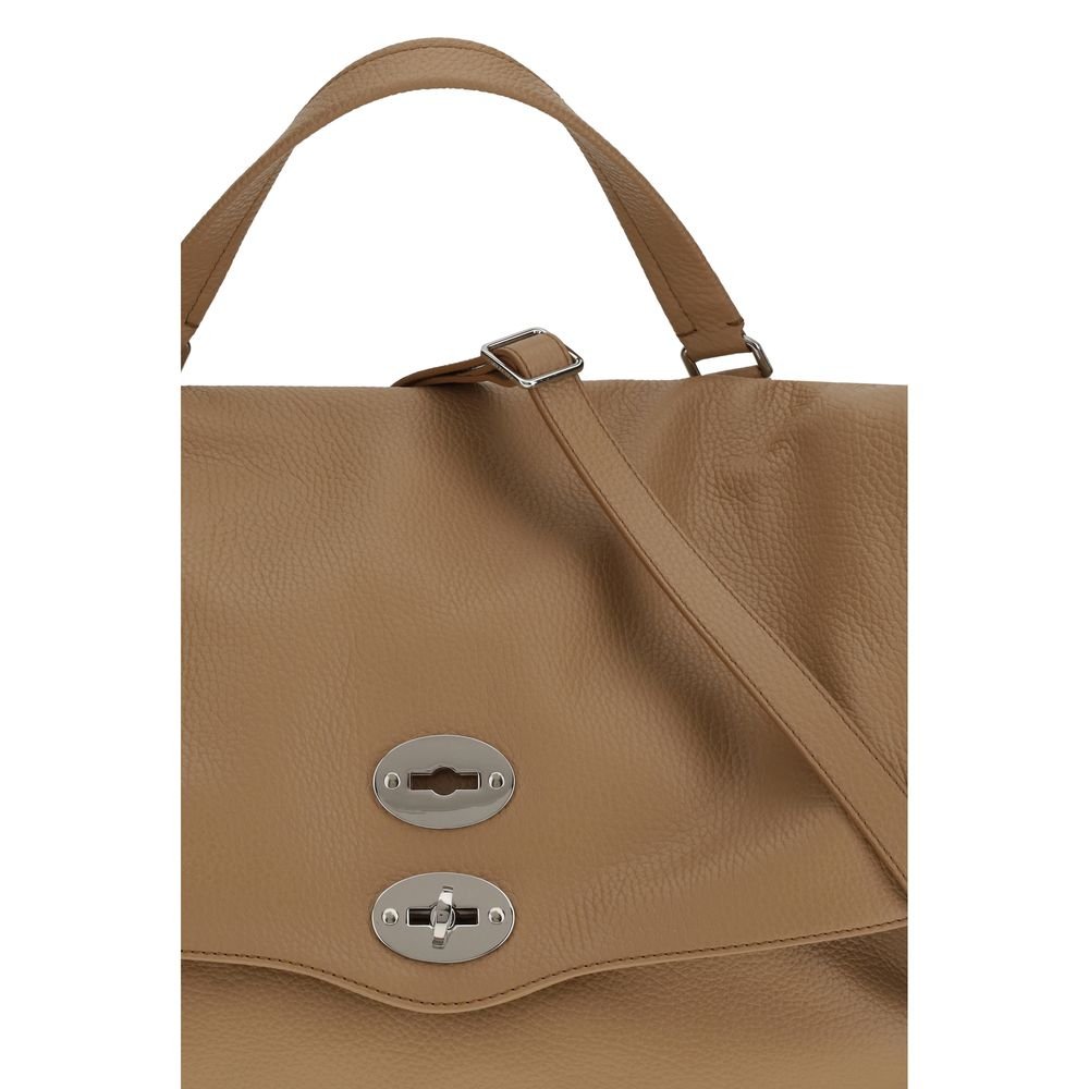 Zanellato Brown Calf Leather Bos Taurus Shoulder Bag - Image 4