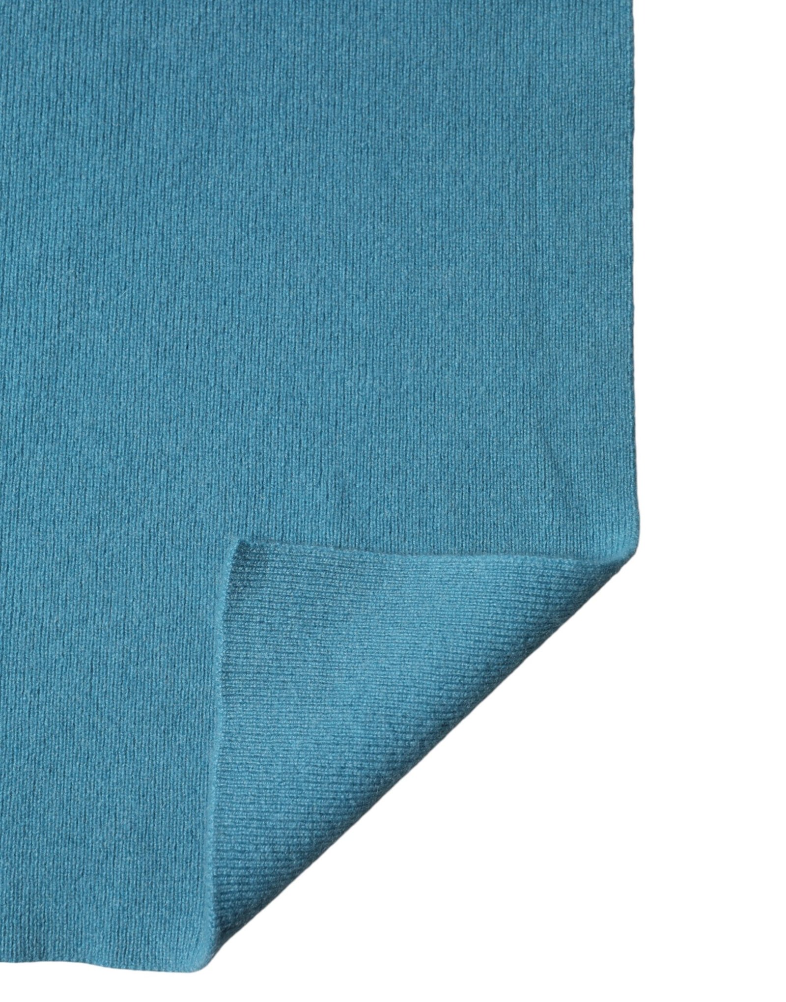Dolce & Gabbana Blue Cashmere Knit Neck Wrap Shawl Scarf - Image 4