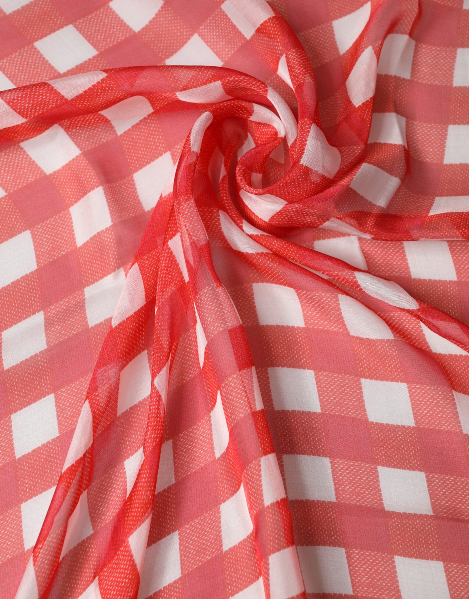Dolce & Gabbana Red Checkered Stole Neck Wrap Shawl Scarf - Image 5