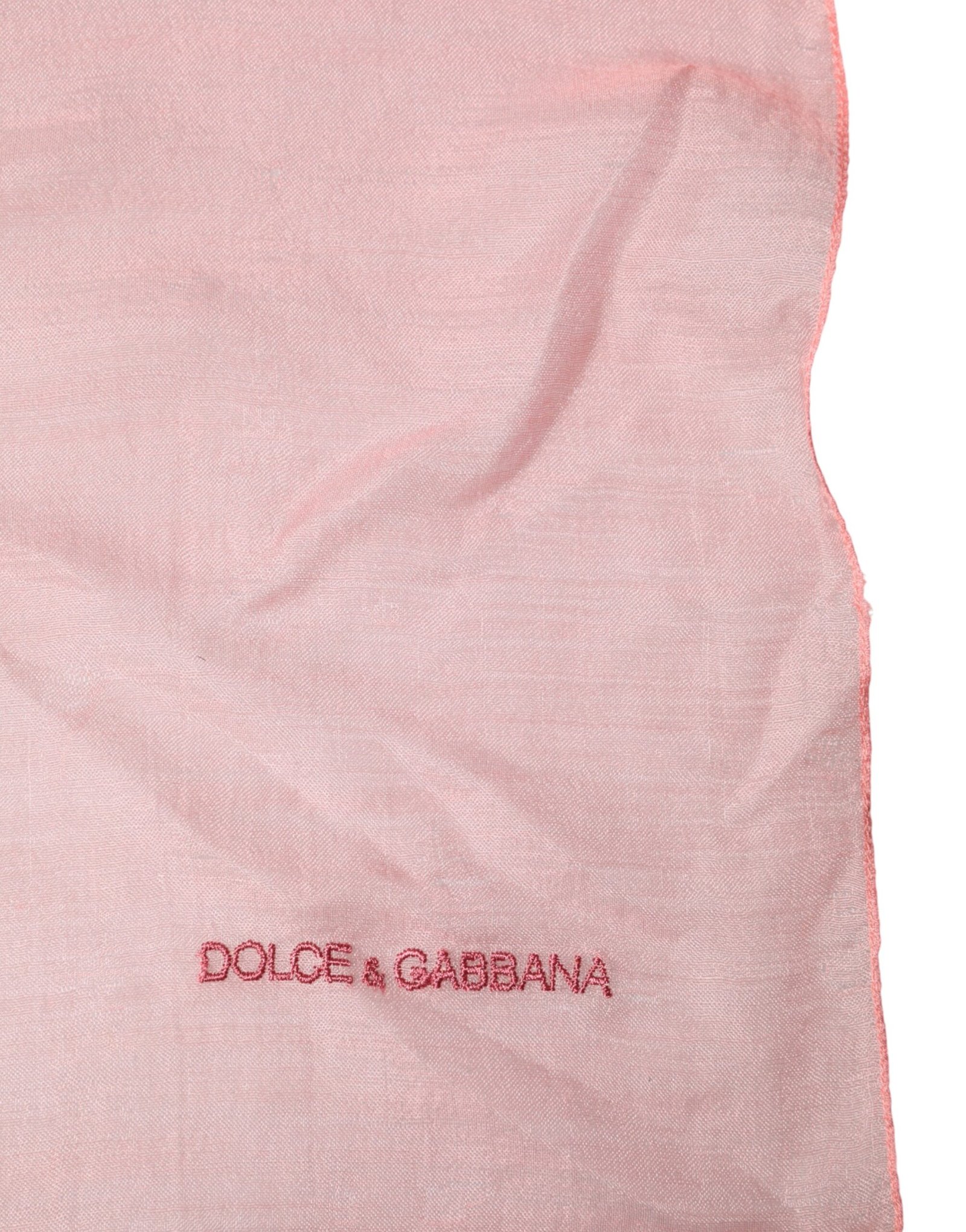 Dolce & Gabbana Light Pink Cashmere Neck Wrap Shawl Scarf - Image 4