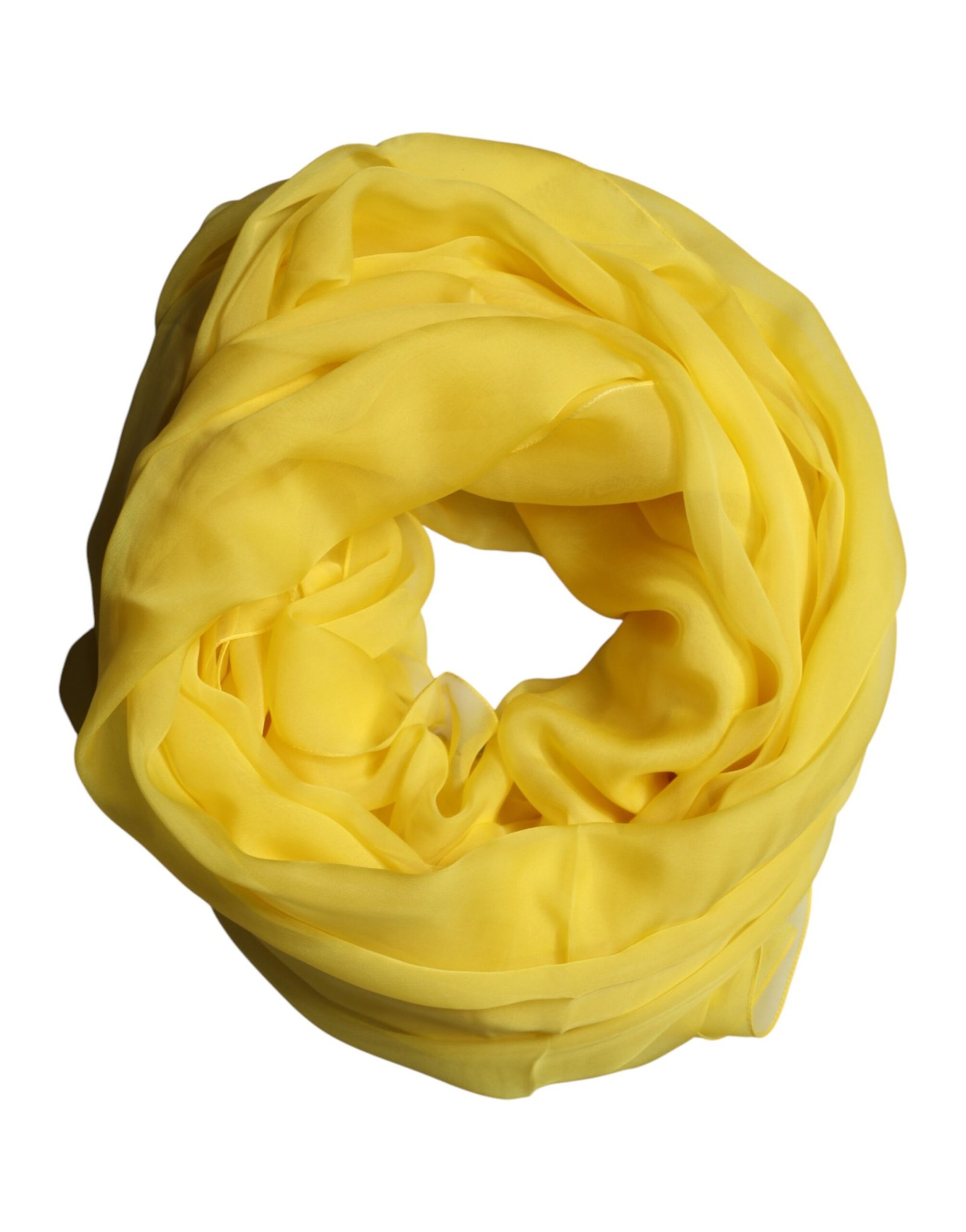 Dolce & Gabbana Yellow Silk Stole Neck Wrap Shawl Men 200cm x 130cm Scarf - Image 2