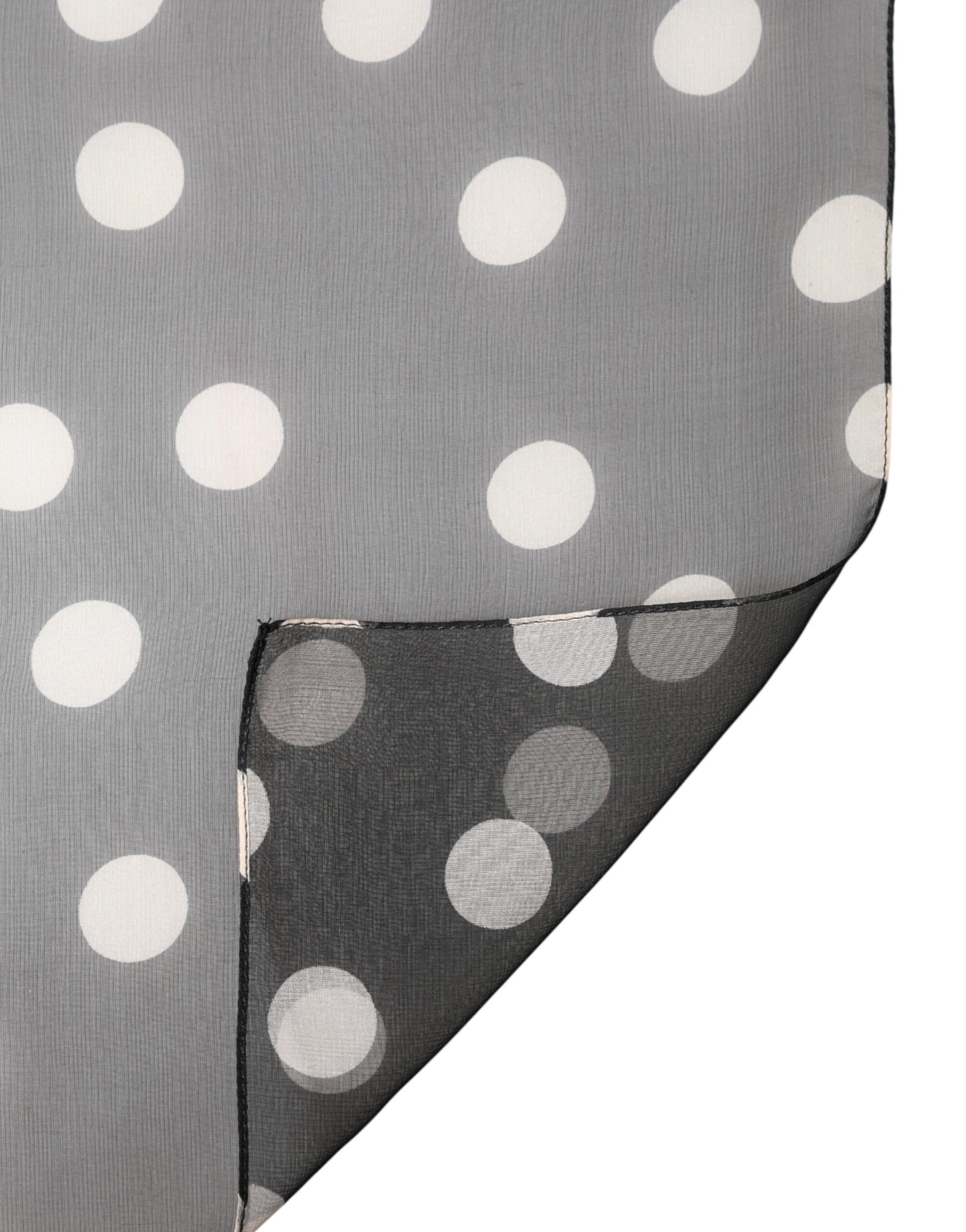 Dolce & Gabbana Black Polka Dot Silk Neck Wrap Shawl 205cm x 137cm Scarf - Image 5