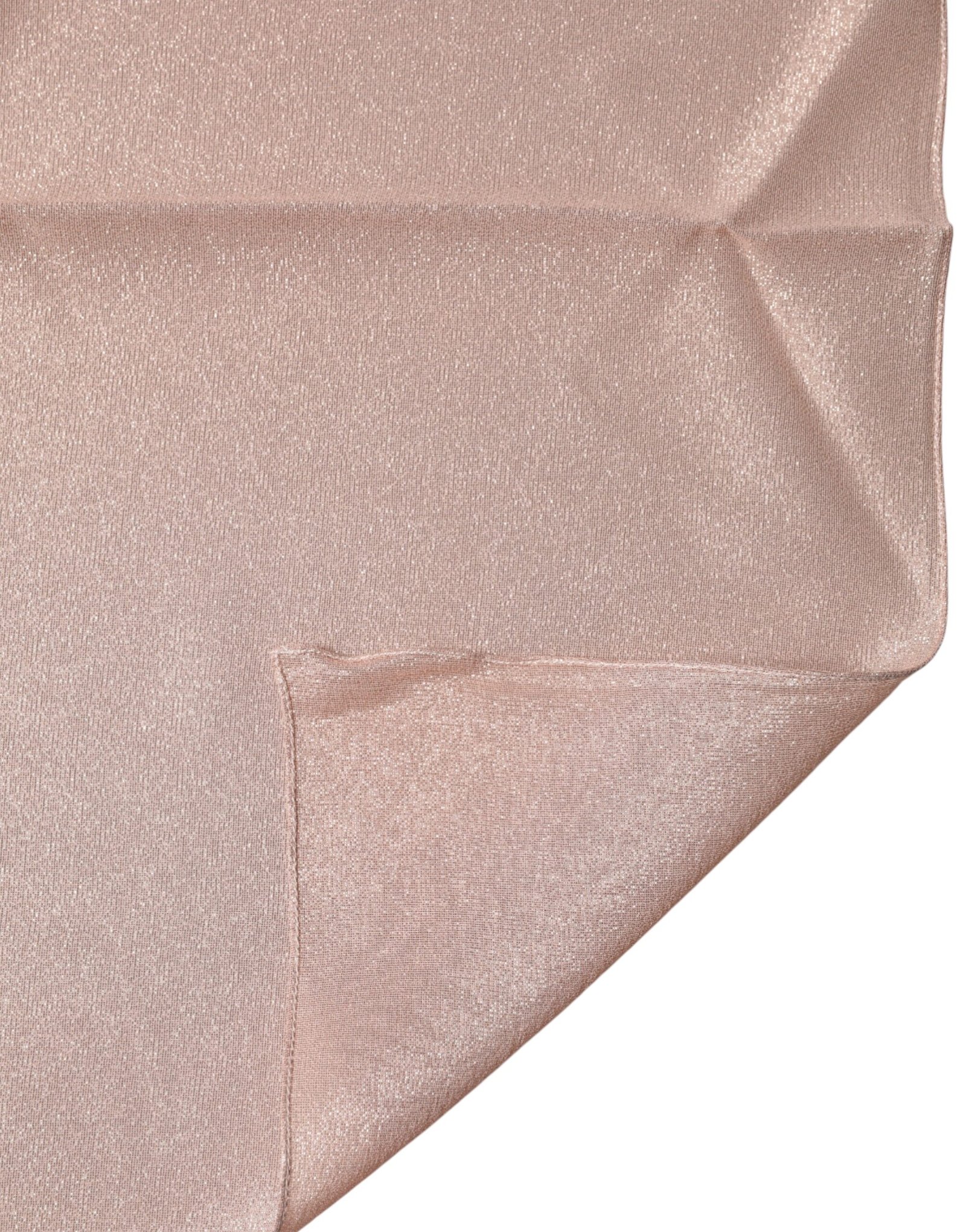 Dolce & Gabbana Light Pink Silk Blend Square Foulard 87.5cm x86.5cm Scarf - Image 3