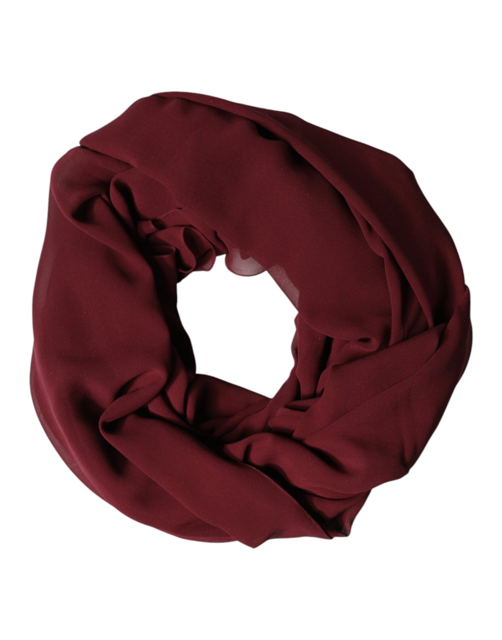 Dolce & Gabbana Maroon Silk Stole Neck Wrap Shawl Men 200cm x 130cm Scarf - Image 2